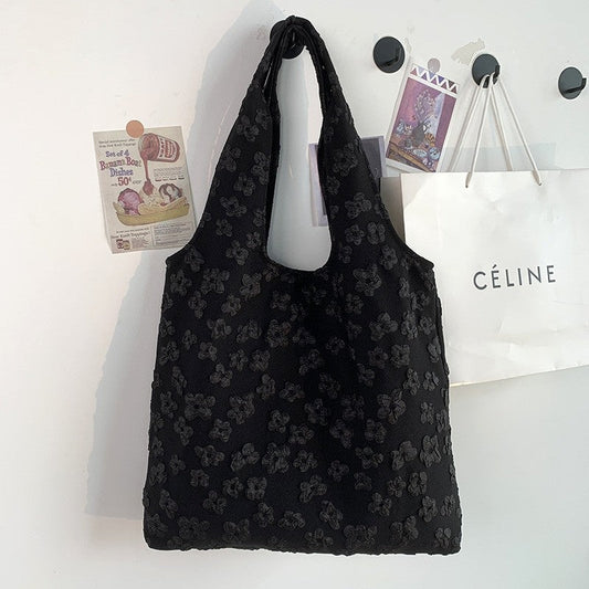 Minimalist Fairy Floral Lace Single Shoulder Canvas Bag