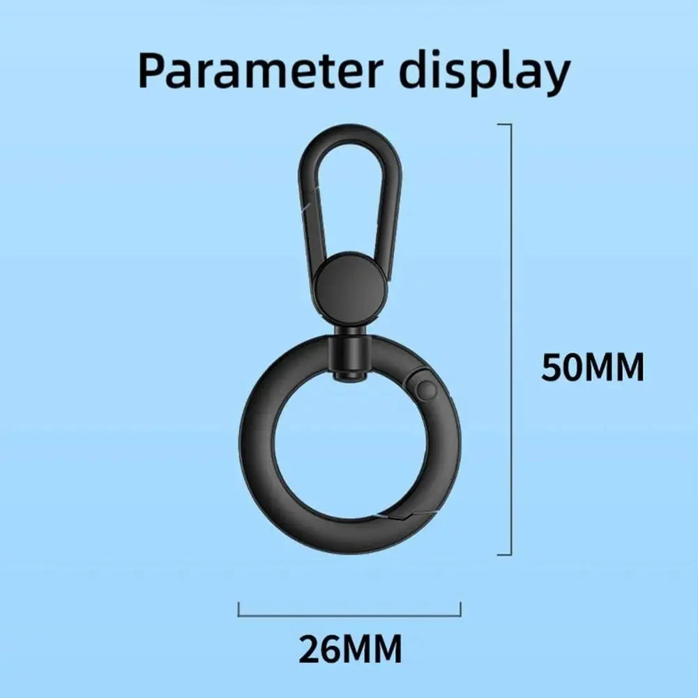 360° Rotating Zinc Alloy Phone Ring Holder Hook | Universal Anti-Entanglement Lanyard Attachment