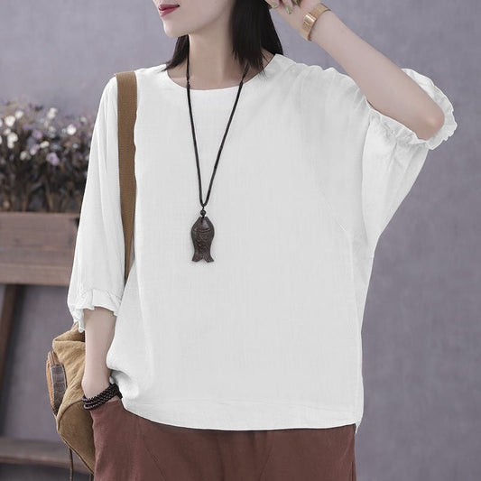 Solid Color Maternity Batwing Sleeve Blouse