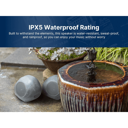 Emerson 1-Pair Mini Pebbles Duo Bluetooth Outdoor Speakers