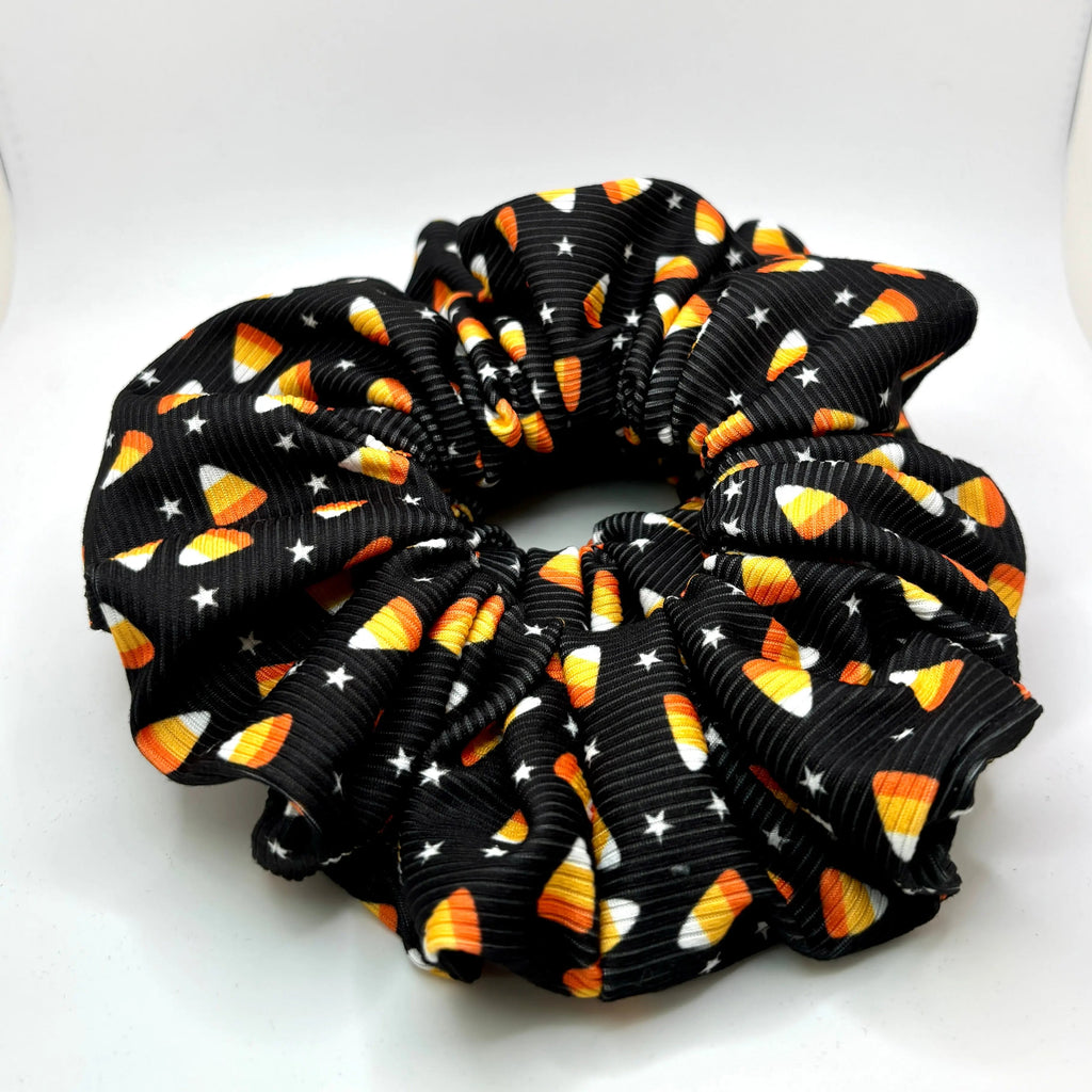 Candy Corn Ribbed Scrunchie