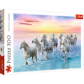 500 Piece Jigsaw Puzzles, Galloping White Horses, Animal Puzzles, Sunset Ocean Puzzle, Adult Puzzles,  Trefl 37289