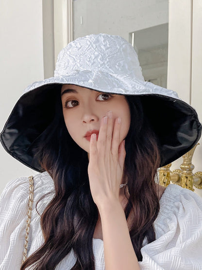 Simple Anti-UV Floral Fisherman Hat Sun Hat