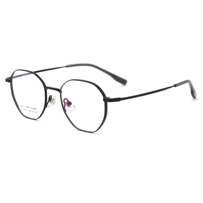 Fashion Half Titanium Square Eyeglass Frame Makeup Glasses