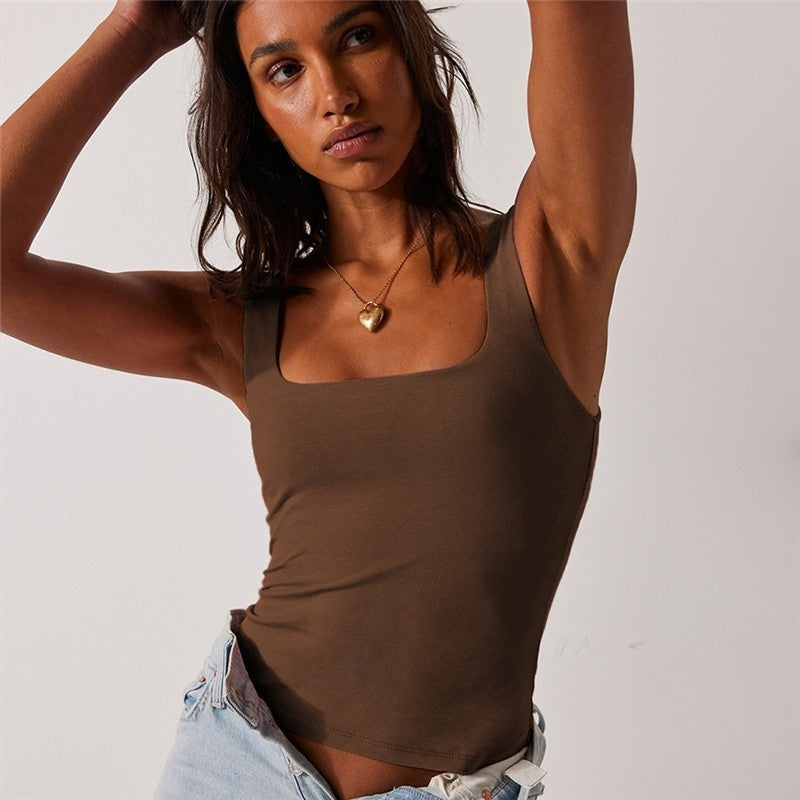 Solid Color Athletic Tank Top