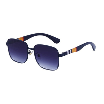 Fashion Oversized Square Striped Sunglasses