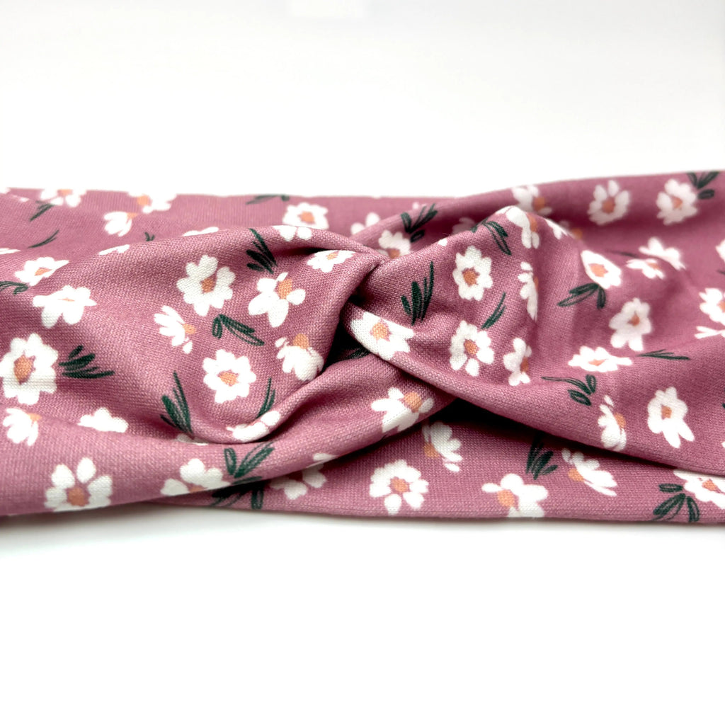 Fall Dusty Floral Twist Knot Headband