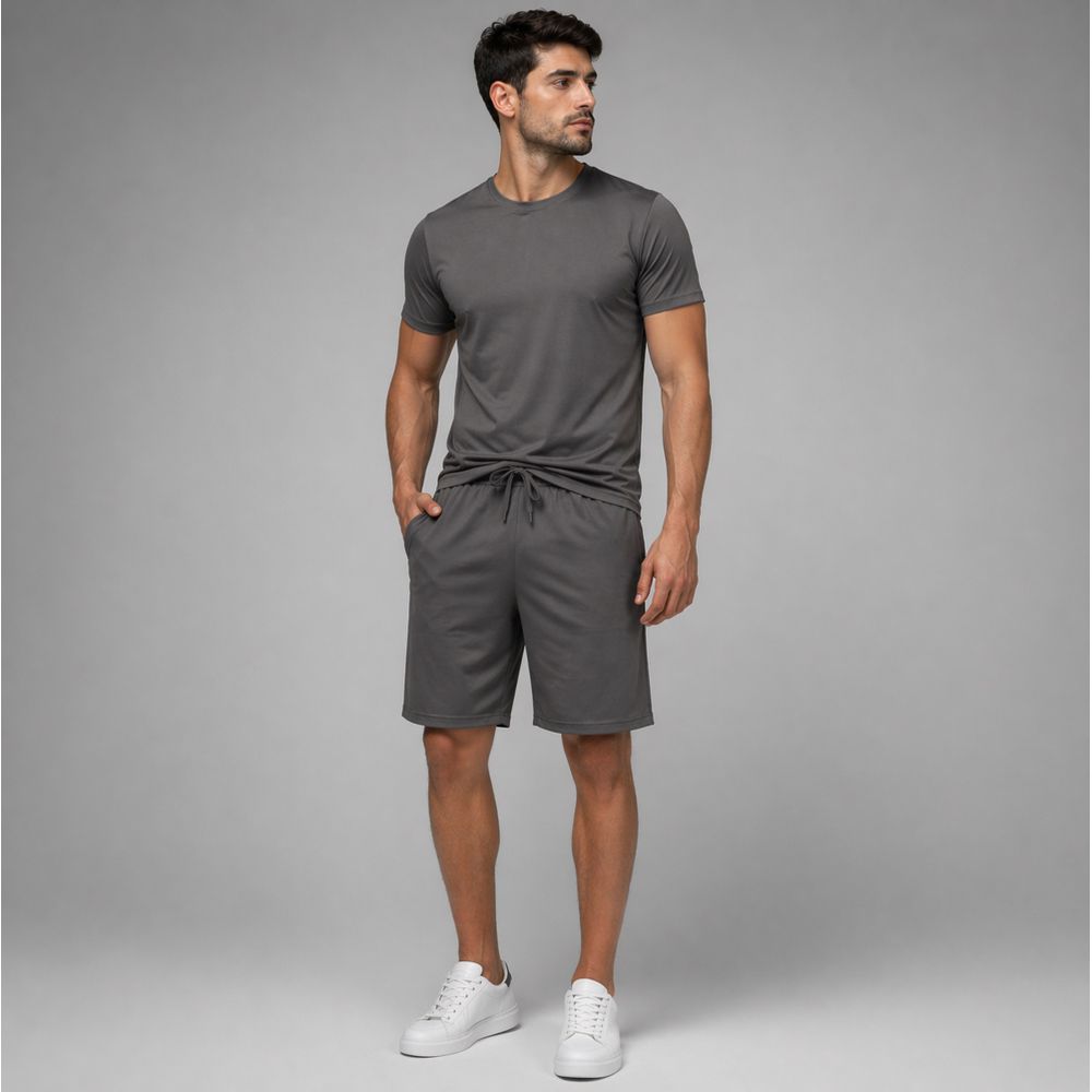 2-Piece Men's Poly Tech Lounge Top & Bottom Set (Sizes S - 3XL)