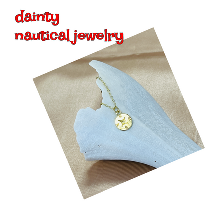 Dainty Gold Compass Necklace Symbolic Direction Jewelry