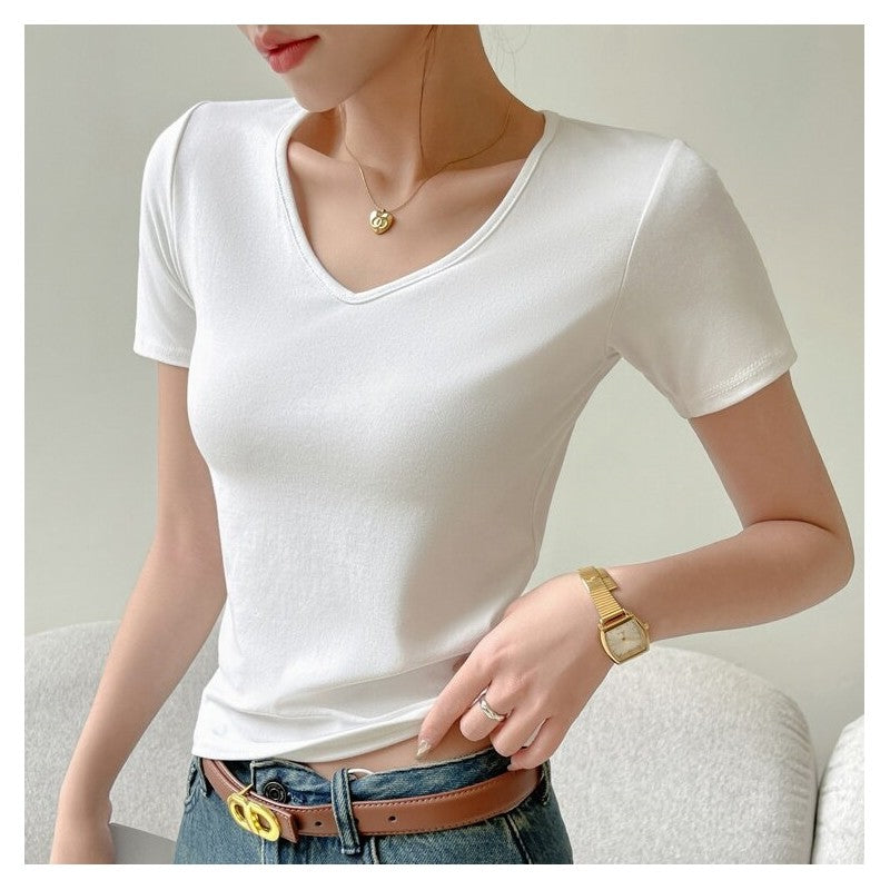 Short Sleeve V-Neck Modal T-Shirt