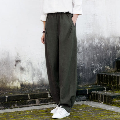 Lightweight Casual Lantern Pants in Solid Color