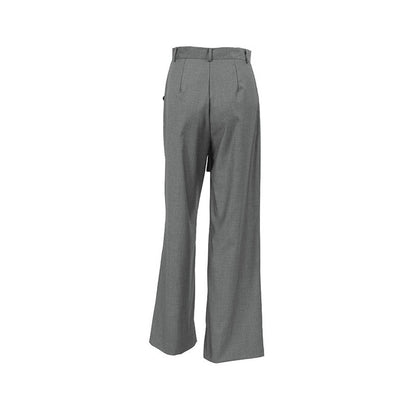 High-Waisted Wide-Leg Belted Casual Pants in Solid Color