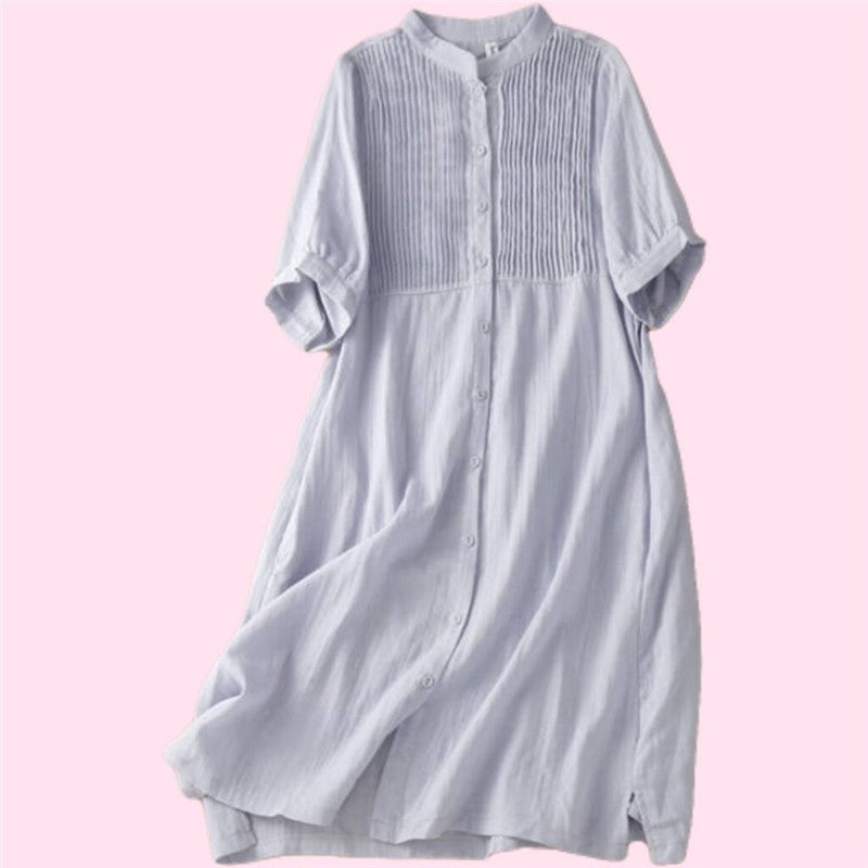 French Pleated Vintage Dress