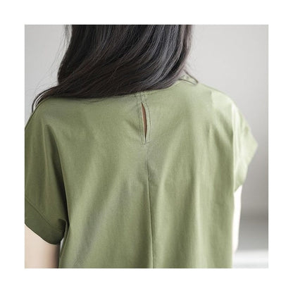 Relaxed Fit Hollow-Out Base Top - Effortless Style for a Youthful Look