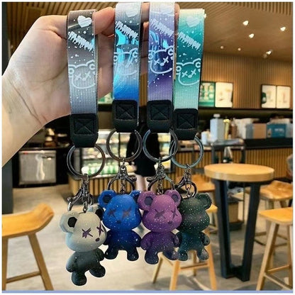 Cute Star Bear Keychain Pendant