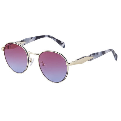 Fashionable Rimless Cut Edge Sunglasses With Metal Ellipse