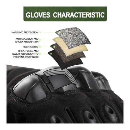 JupiterGear Tactical Military Airsoft Gloves for Outdoor Sports, Paintball, and Motorcycling with Touchscreen Fingertip Capability