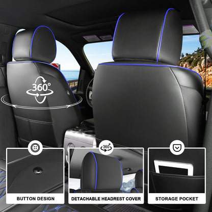 Umbrauto Truck Seat Cover Fit for Silverado and Sierra,Blue