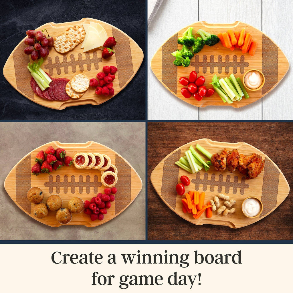 Flip, Serve & Store™ Football Charcuterie Board with Lid