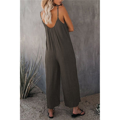 Spaghetti Strap Wide Leg Jumpsuit
