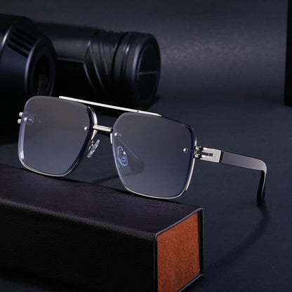 Fashionable Men's Double Beam Square Frame Sunglasses
