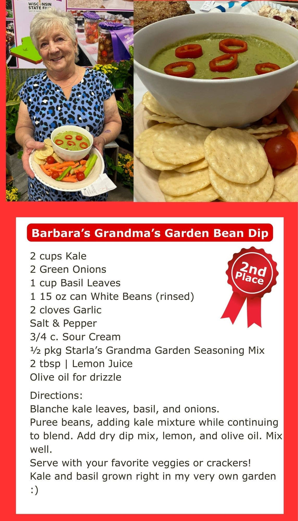 Grandma's Garden Seasoning Mix or Grandma's Garden Dip Mix