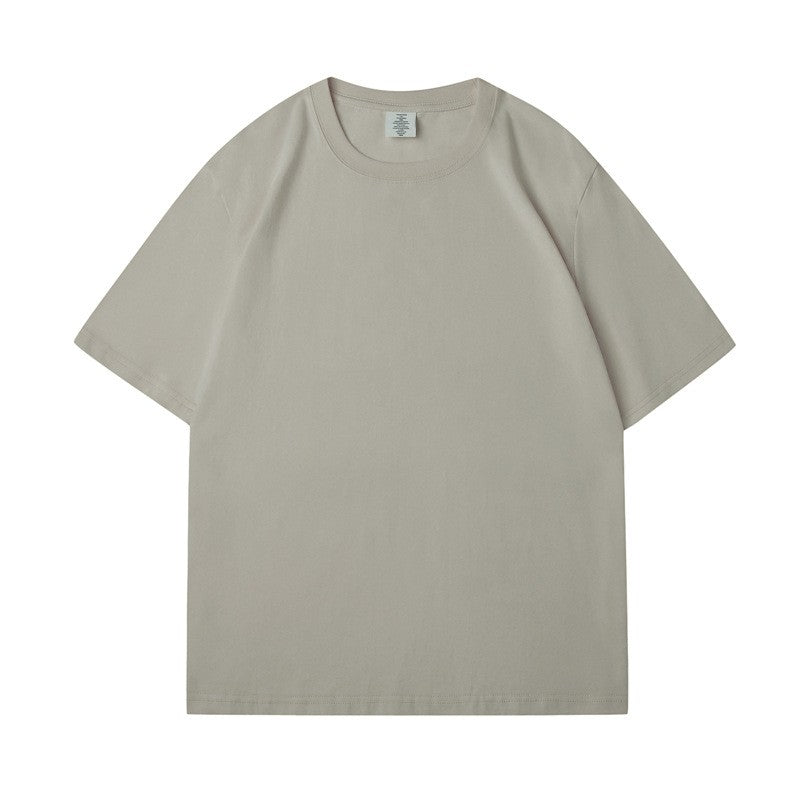 Solid Color Unisex Round Neck T-Shirt