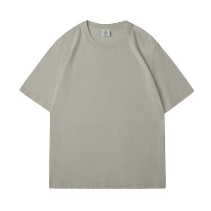 Solid Color Unisex Round Neck T-Shirt