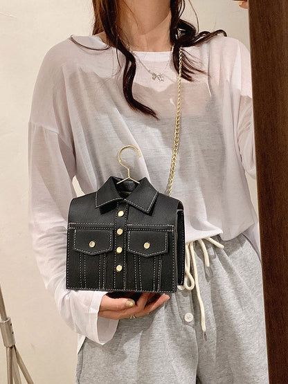 Original Stylish PU Contrast Color Shoulder Bag Accessories