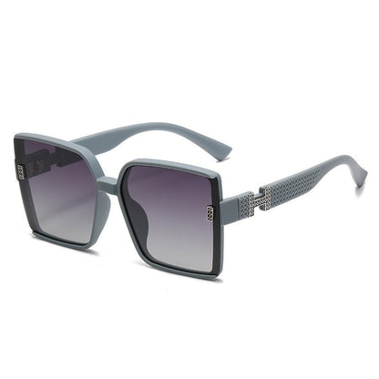 Fashion Large Square Frame UV400 Sun Protection Outdoor Eyewear Sunglasses