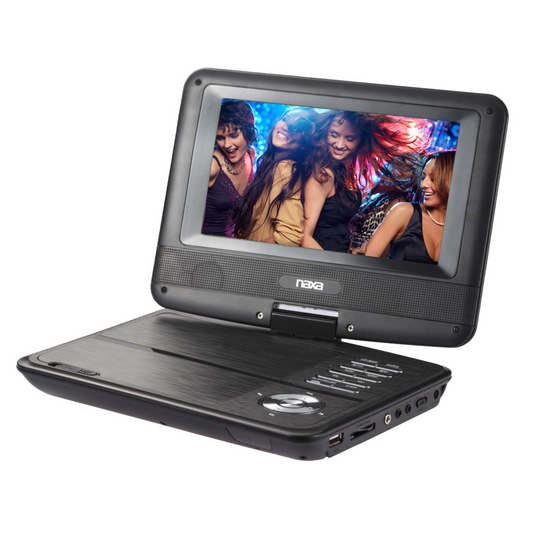 Naxa 7" TFT LCD Swivel Screen Portable DVD Player - Refurbished