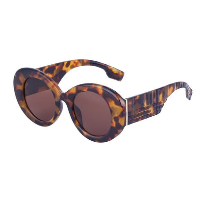 Oval Frame Wide Leg Sunglasses For Women