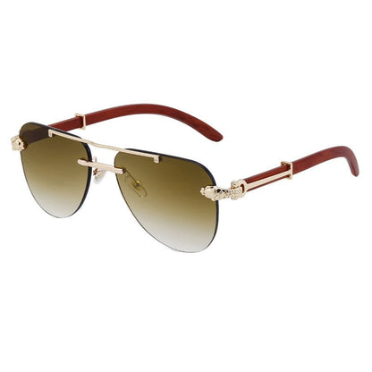 Unisex UV400 Retro Pilot Frameless Eyewear Sunglasses