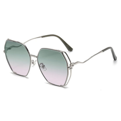 Fashion Large Metal Frame Outdoor Sun Protection Polarized Sunglasses