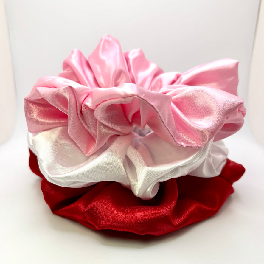 Sweetheart Silk Scrunchie Trio