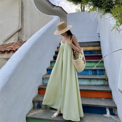 Sophisticated Draped Solid Color Dress