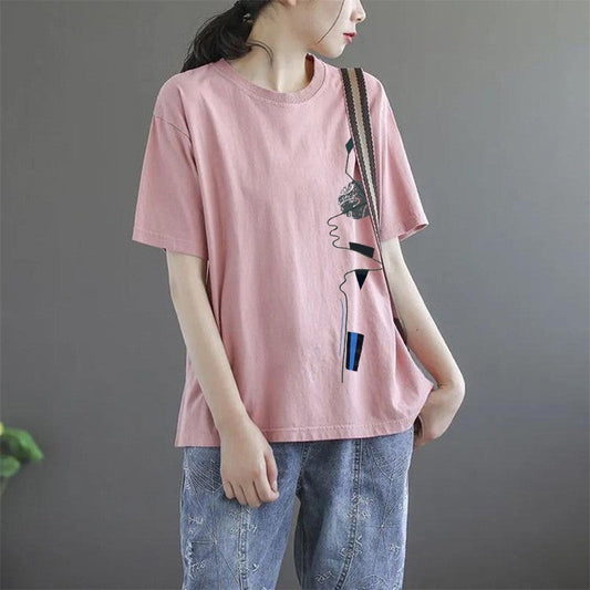 Fitted Round Neck Short Sleeve Tee