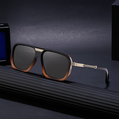 UV400 Sun Protection Retro Square Frame Outdoor Driving Eyewear Sunglasses
