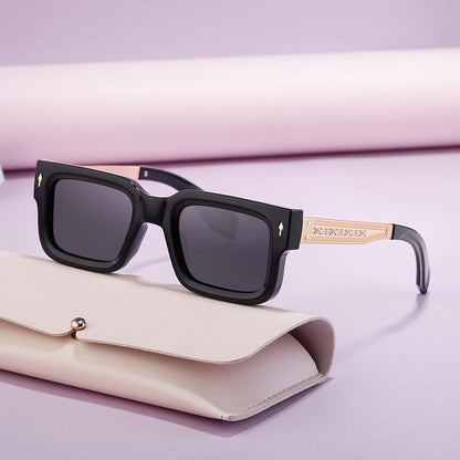 UV400 Unisex Full Square Frame Polarized Retro UV Protection Sunglasses