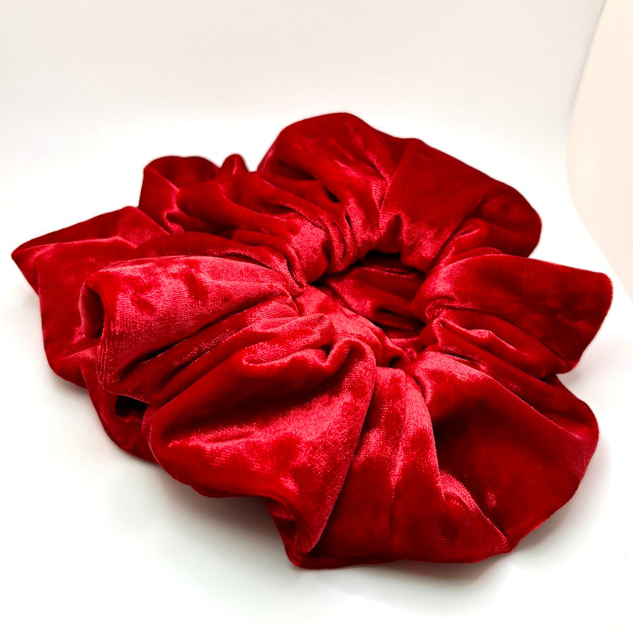 Red Crushed Velvet Scrunchie