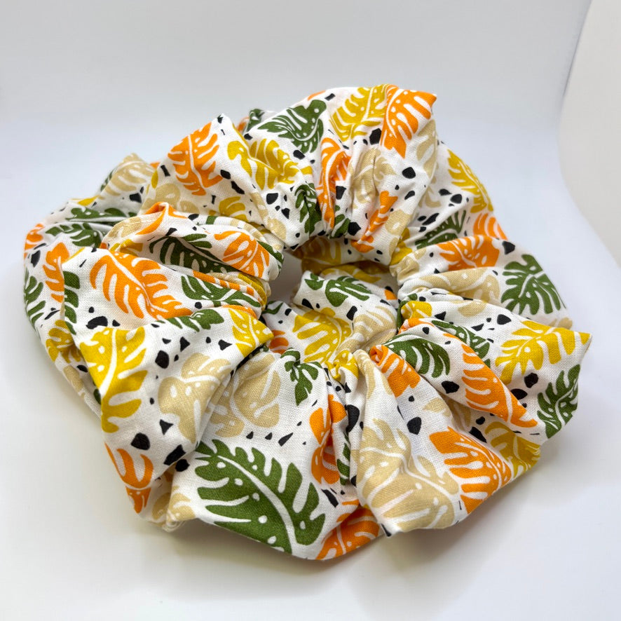 Tropical Leaves Foliage Scrunchie