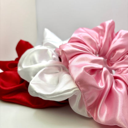 Sweetheart Silk Scrunchie Trio