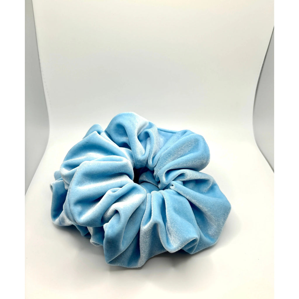 Baby Blue Velvet Scrunchie