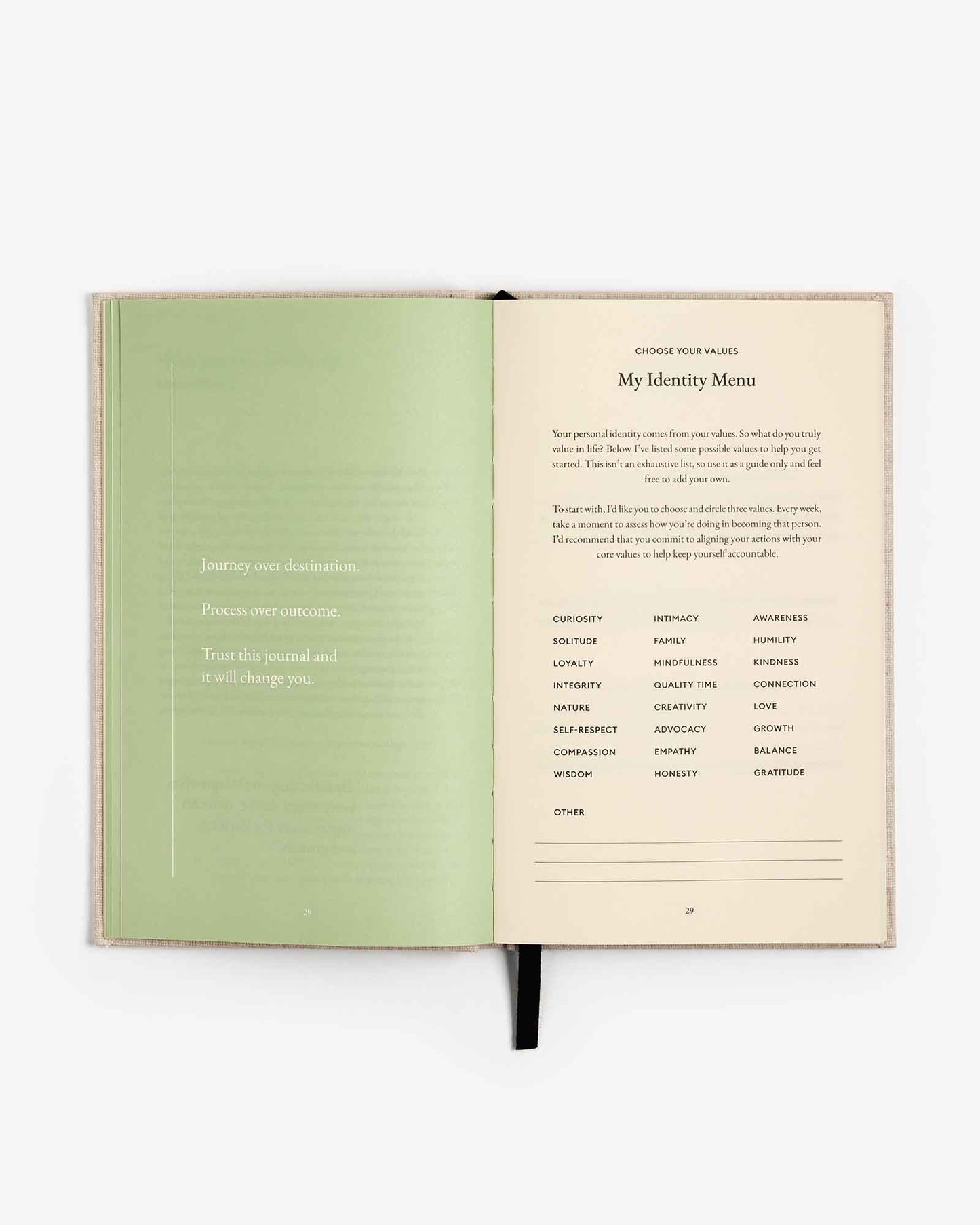 The Three Question Journal - Linen