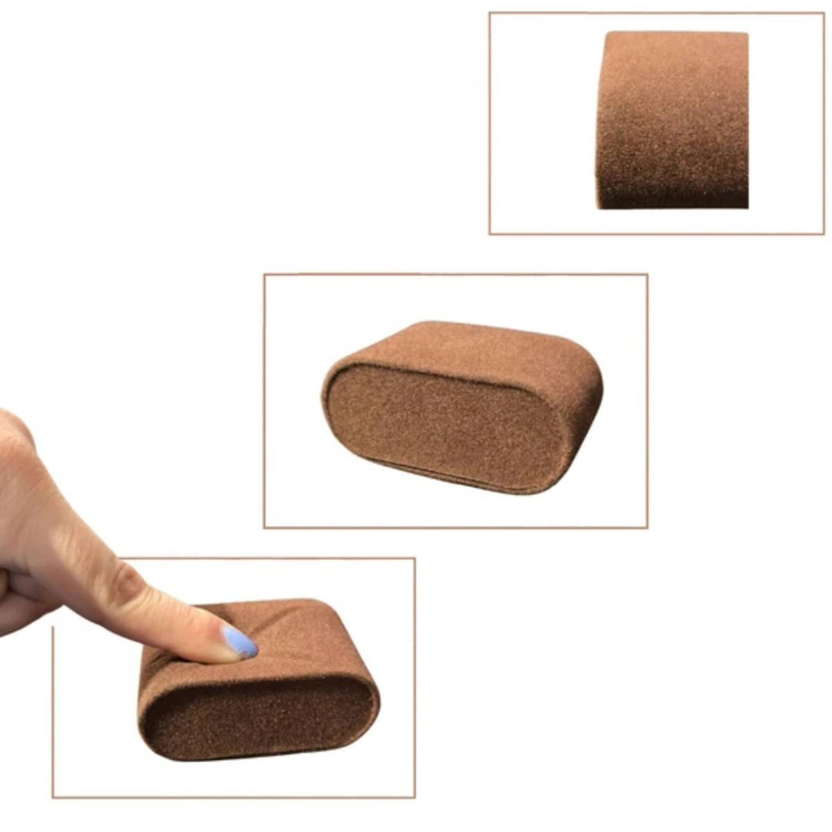 5-Slot Wood Watch Storage Organizer Box with Removable Pillows