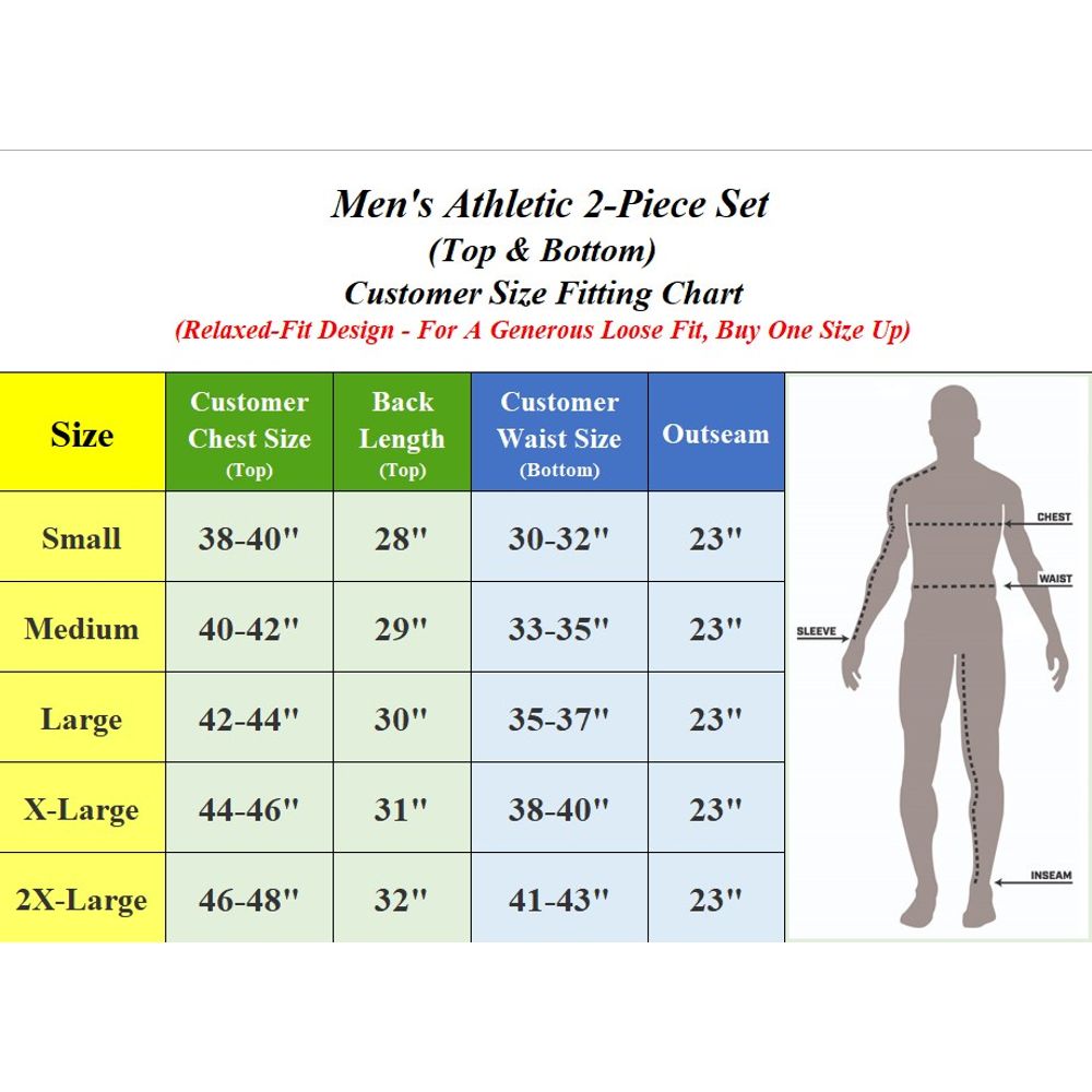 2-Piece Men's Poly Tech Lounge Top & Bottom Set (Sizes S - 3XL)