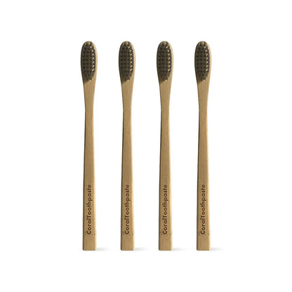 Nano Silver Infused Bamboo Kids Toothbrush 4 Pack