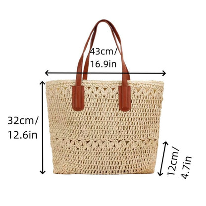 Stylish Hand-Woven Beach Shoulder Tote