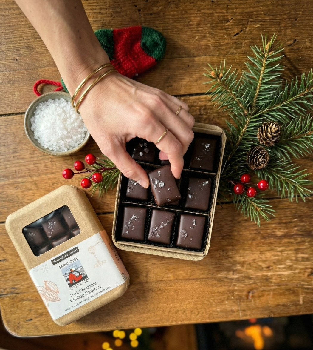 9 Piece Dark Chocolate Covered Salted Caramels