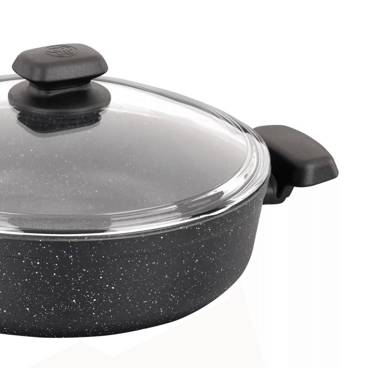 Korkmaz Ornella Aluminum 4L Non-Stick Low Casserole Dish with Lid